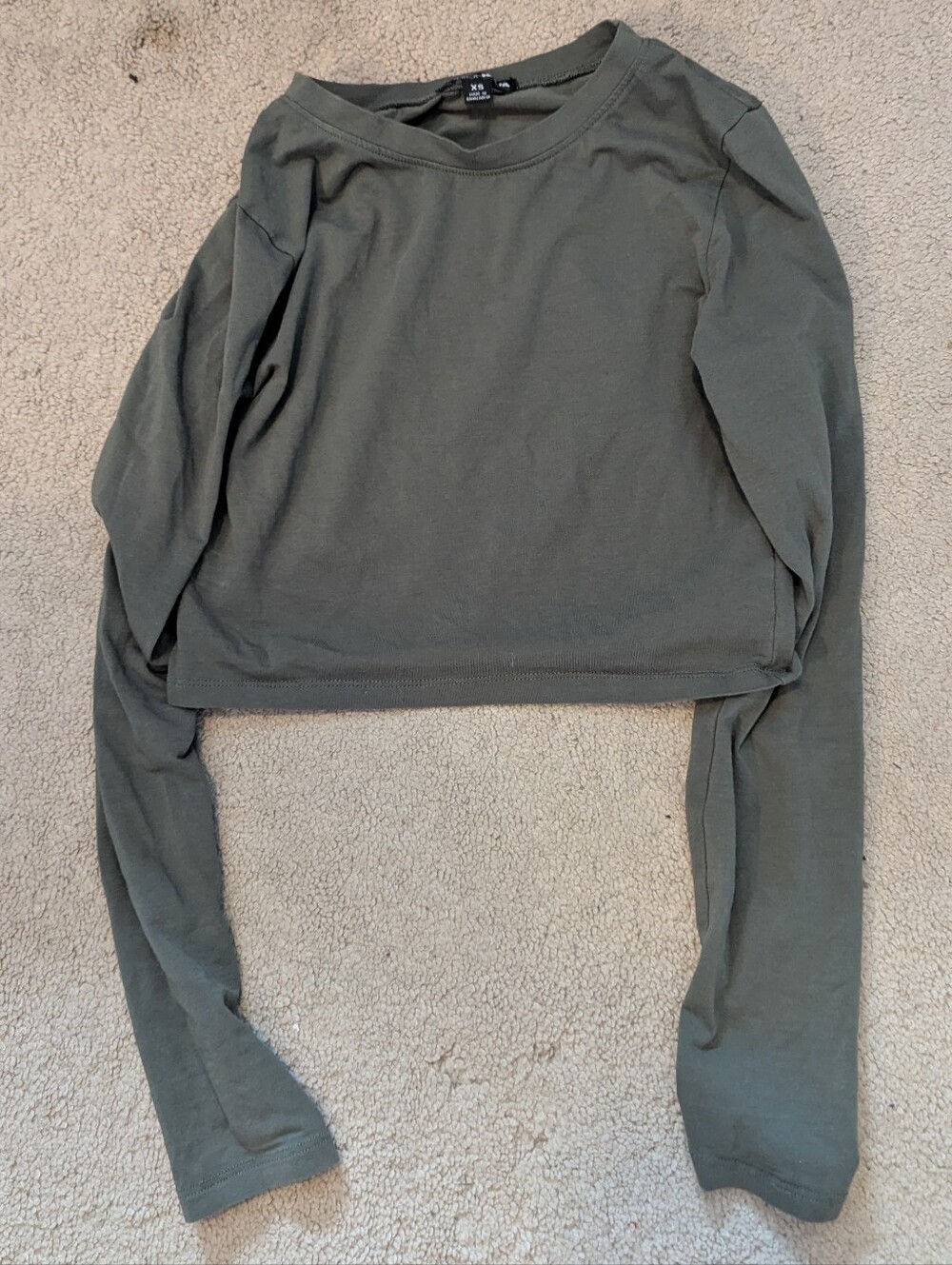 Fashion Nova Olive Green Cropped Tee